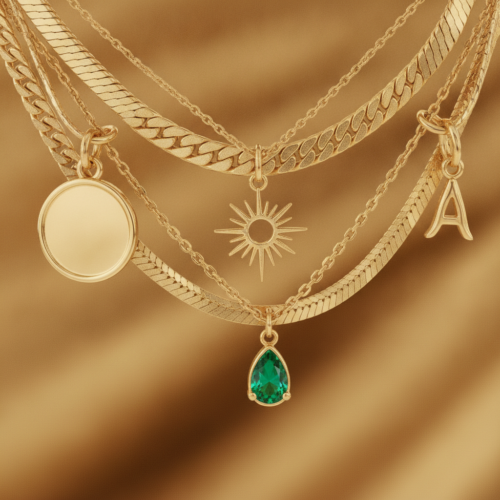 stacking-colliers-or-Les Bijoux D'Angeli