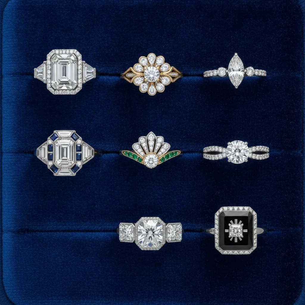 bague fiançailles Art Déco