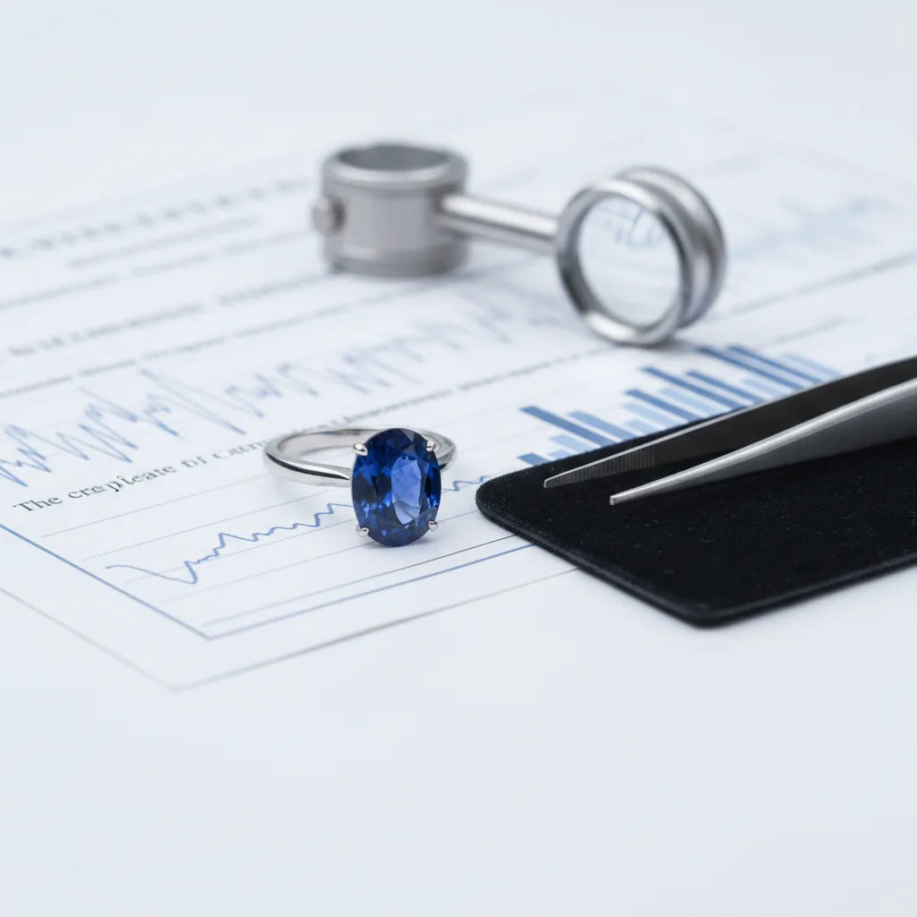 bague fiançailles saphir