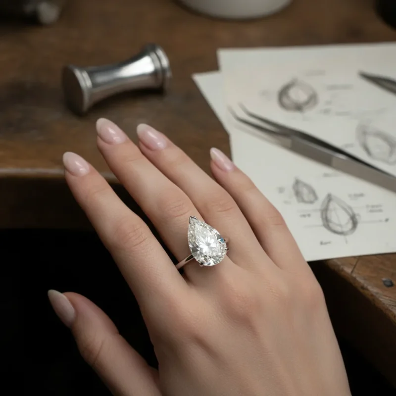 Diamant taille poire, bien choisir la forme goutte 2026 - diamant taille poire